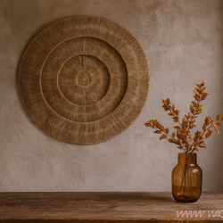 Handgjord väggdekoration i jute, Ø60cm
