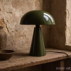 Bordslampa i järn, 45cm, Grön