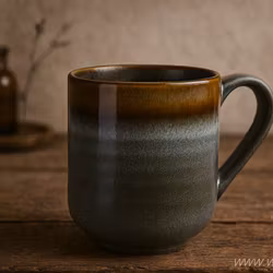 MAUD Kopp i stengods, 4-pack, Mörkbrun