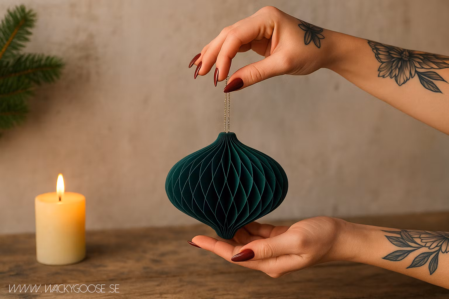 Julgransdekoration, 10-pack, Petrol