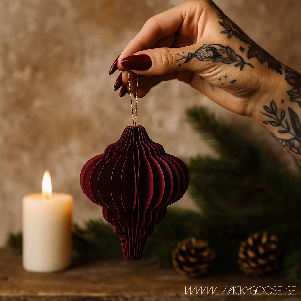 Julgransdekoration, 10-pack, Röd