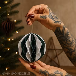 Julgransdekoration, 10-pack, Grön/Vit