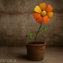 Morning Glory Garden Stake