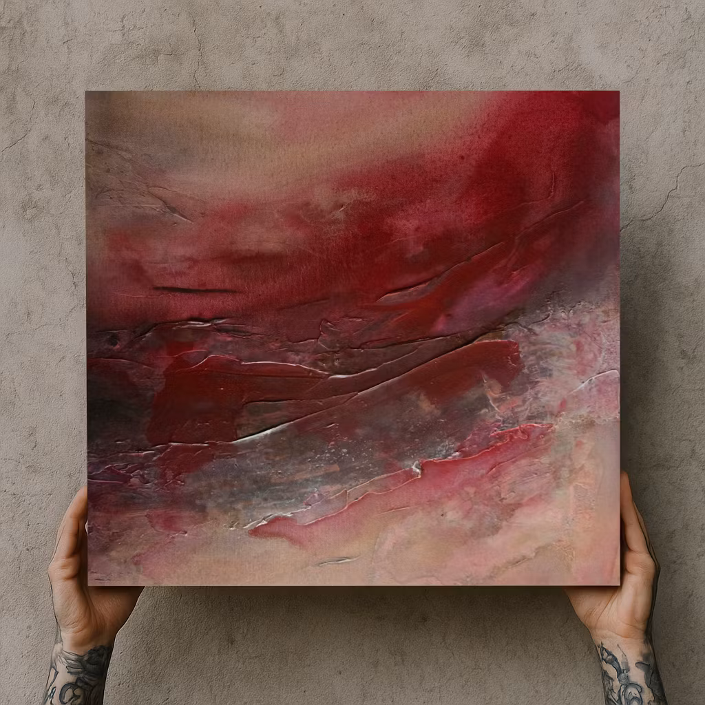 Veins of Earth - "Burning Soil" &"Bleeding Sky", Originalmålning, 60x60cm vardera