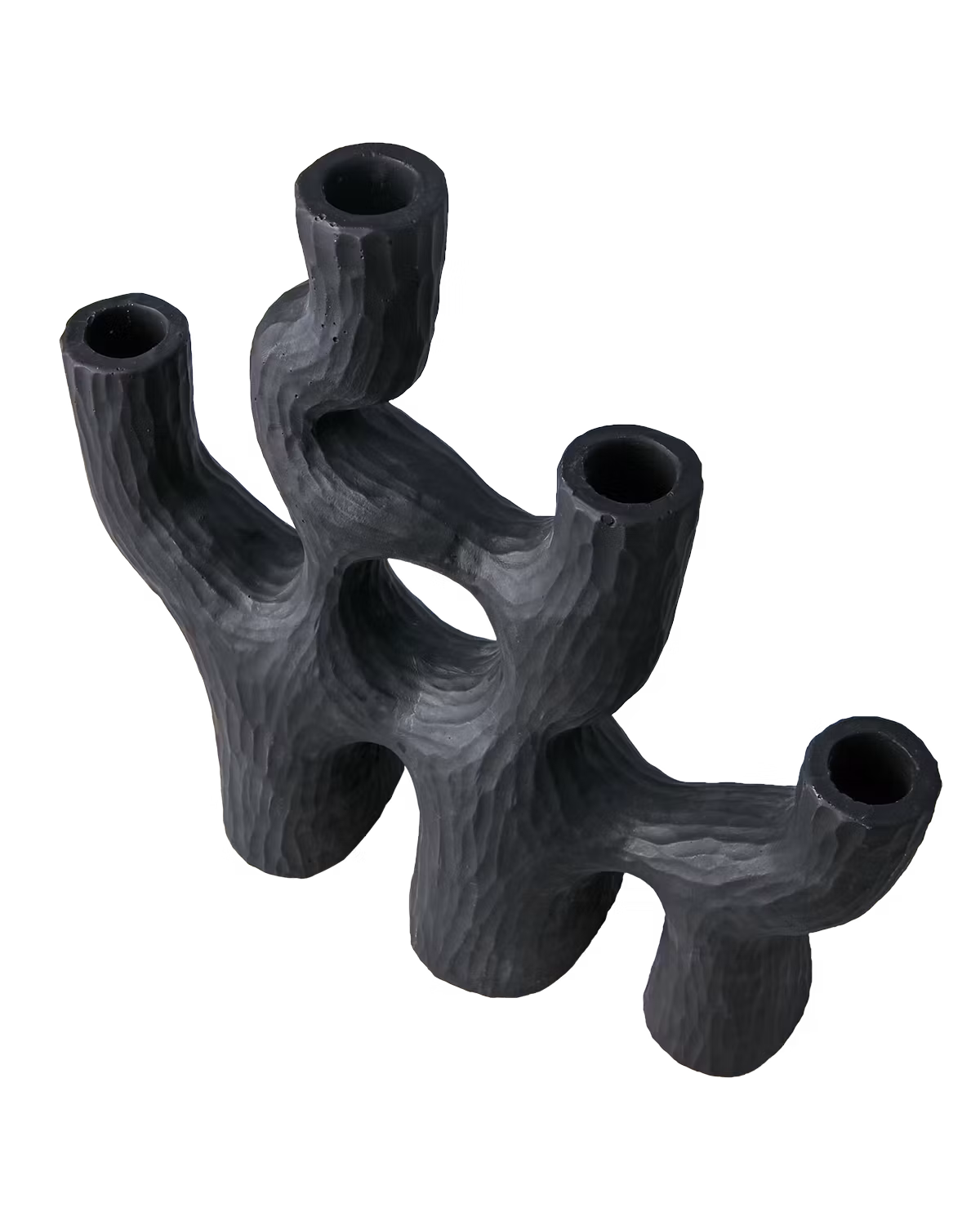 Ljusstake i betong, Svart