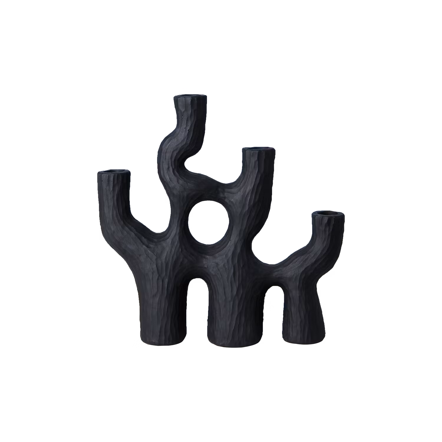 Ljusstake i betong, Svart