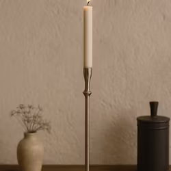 Ljusstake 77cm, Nickelfärgad