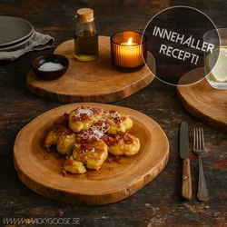 Dekorationsfat av Teakrot, ca 20cm