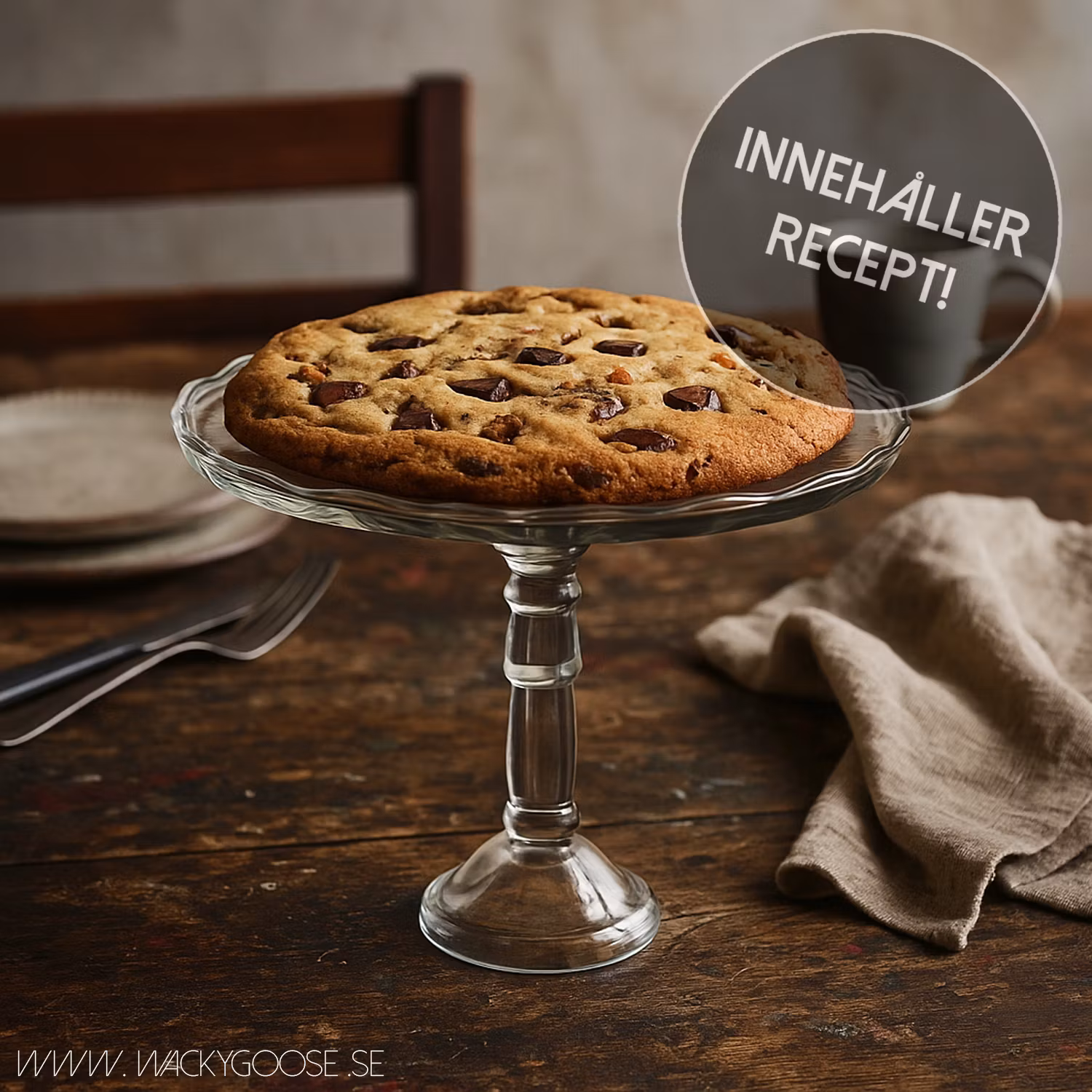 Kakfat i i klarglas, Ø22cm