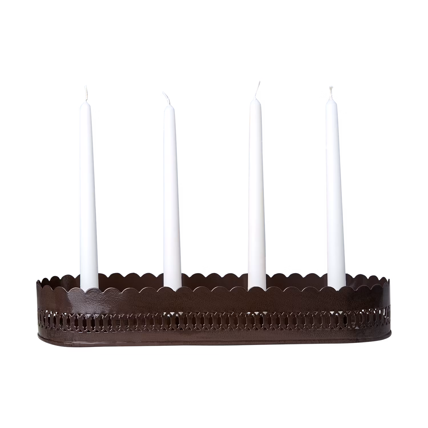 Ljusstake i järn, Brun, 4 ljus, Adventljusstake