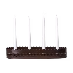 Ljusstake i järn, Brun, 4 ljus, Adventljusstake