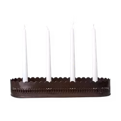 Ljusstake i järn, Brun, 4 ljus, Adventljusstake