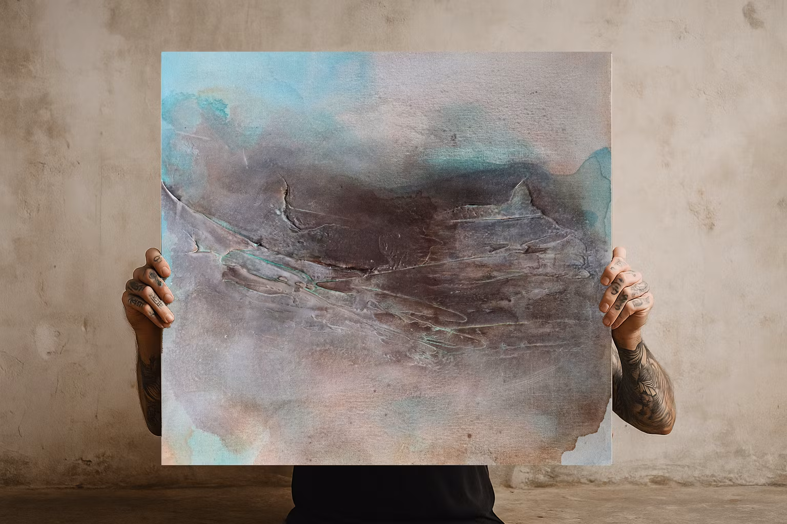 Veins of Earth, "Ashen Horizon" - Originalmålning, 70x70cm