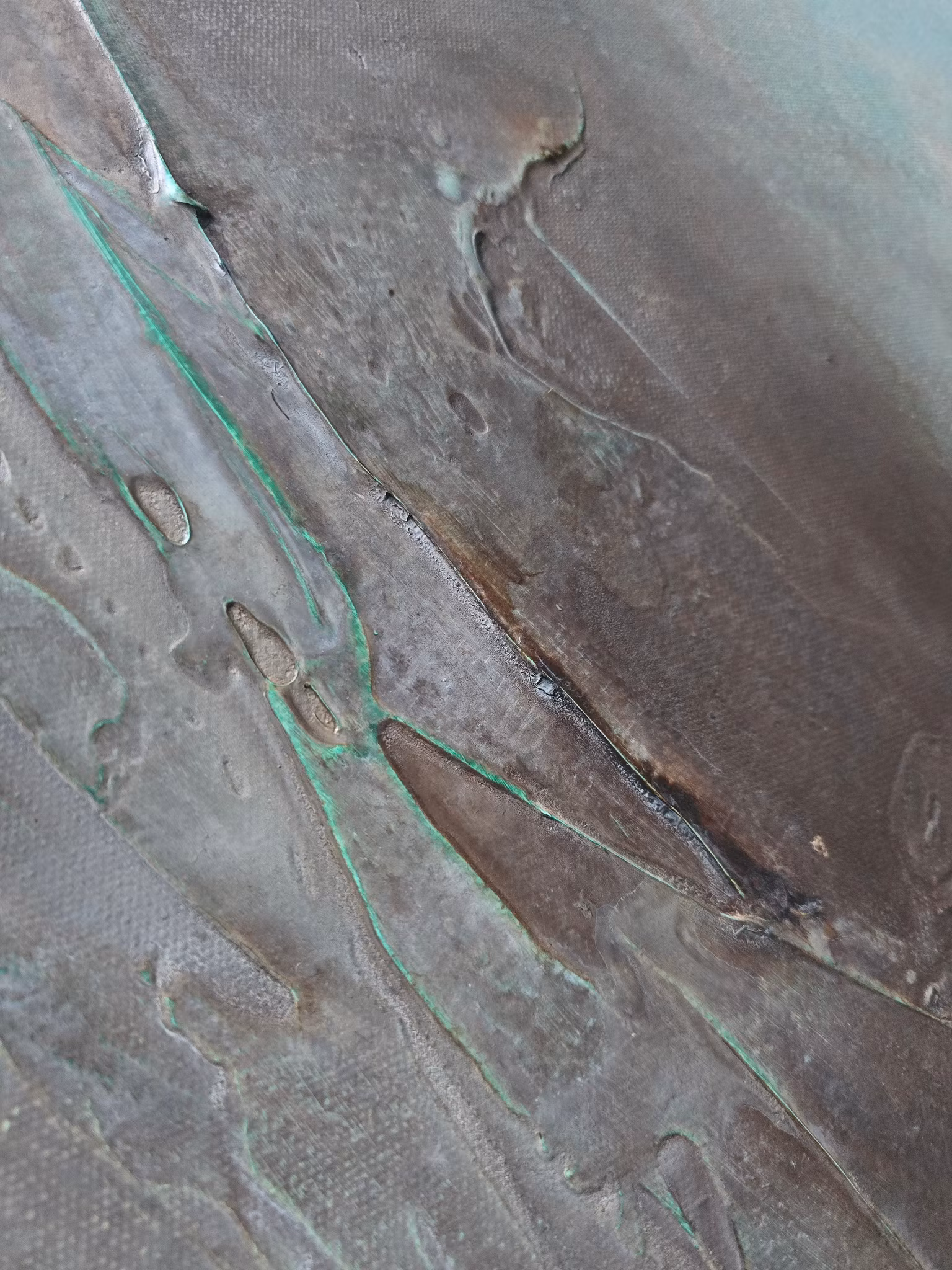 Veins of Earth, "Ashen Horizon" - Originalmålning, 70x70cm