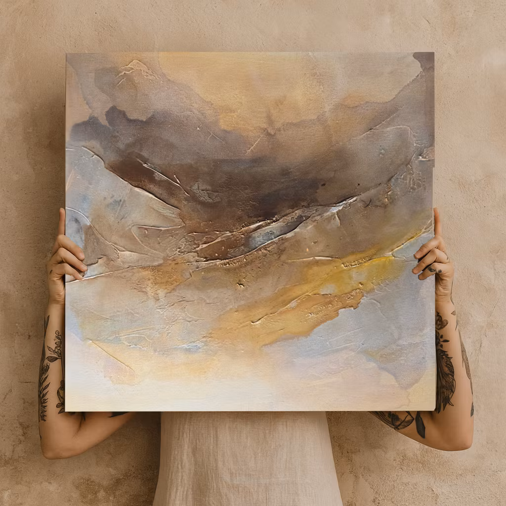 Veins of Earth, "Golden Rift" - Originalmålning, 70x70cm