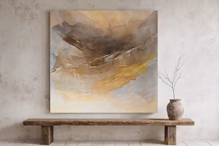 Veins of Earth, "Golden Rift" - Originalmålning, 70x70cm