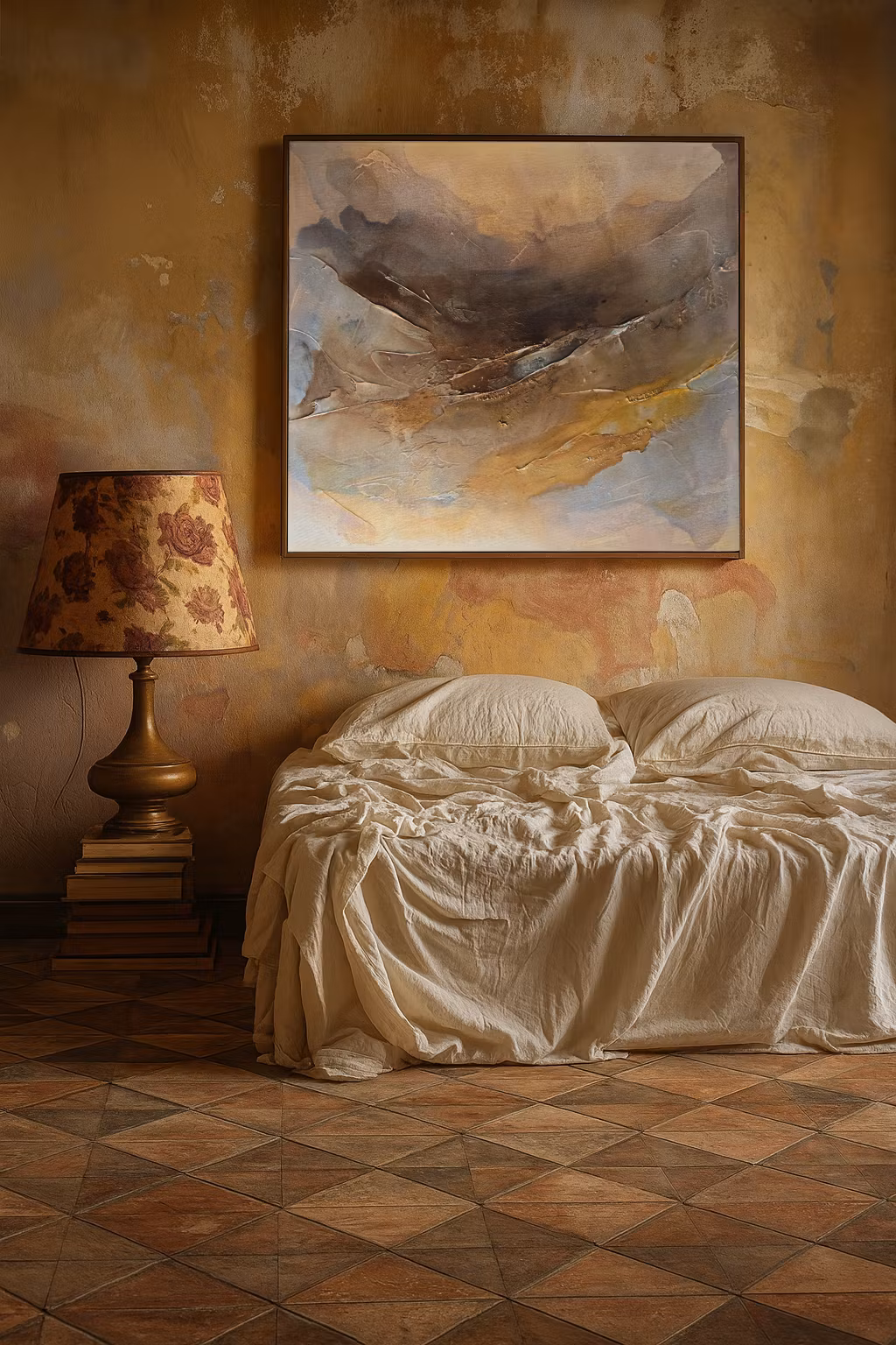 Veins of Earth, "Golden Rift" - Originalmålning, 70x70cm