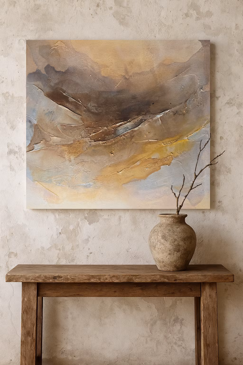 Veins of Earth, "Golden Rift" - Originalmålning, 70x70cm