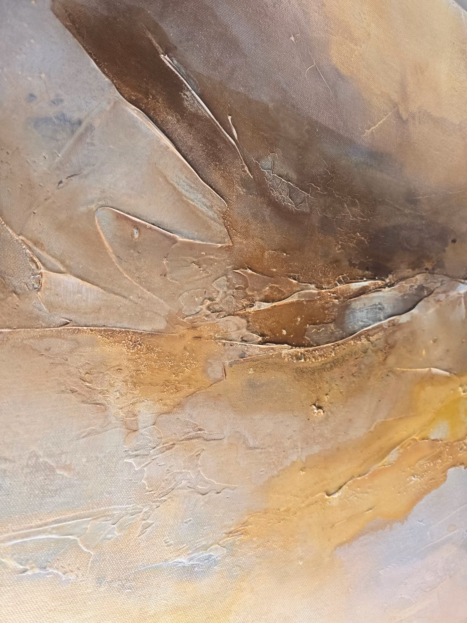 Veins of Earth, "Golden Rift" - Originalmålning, 70x70cm