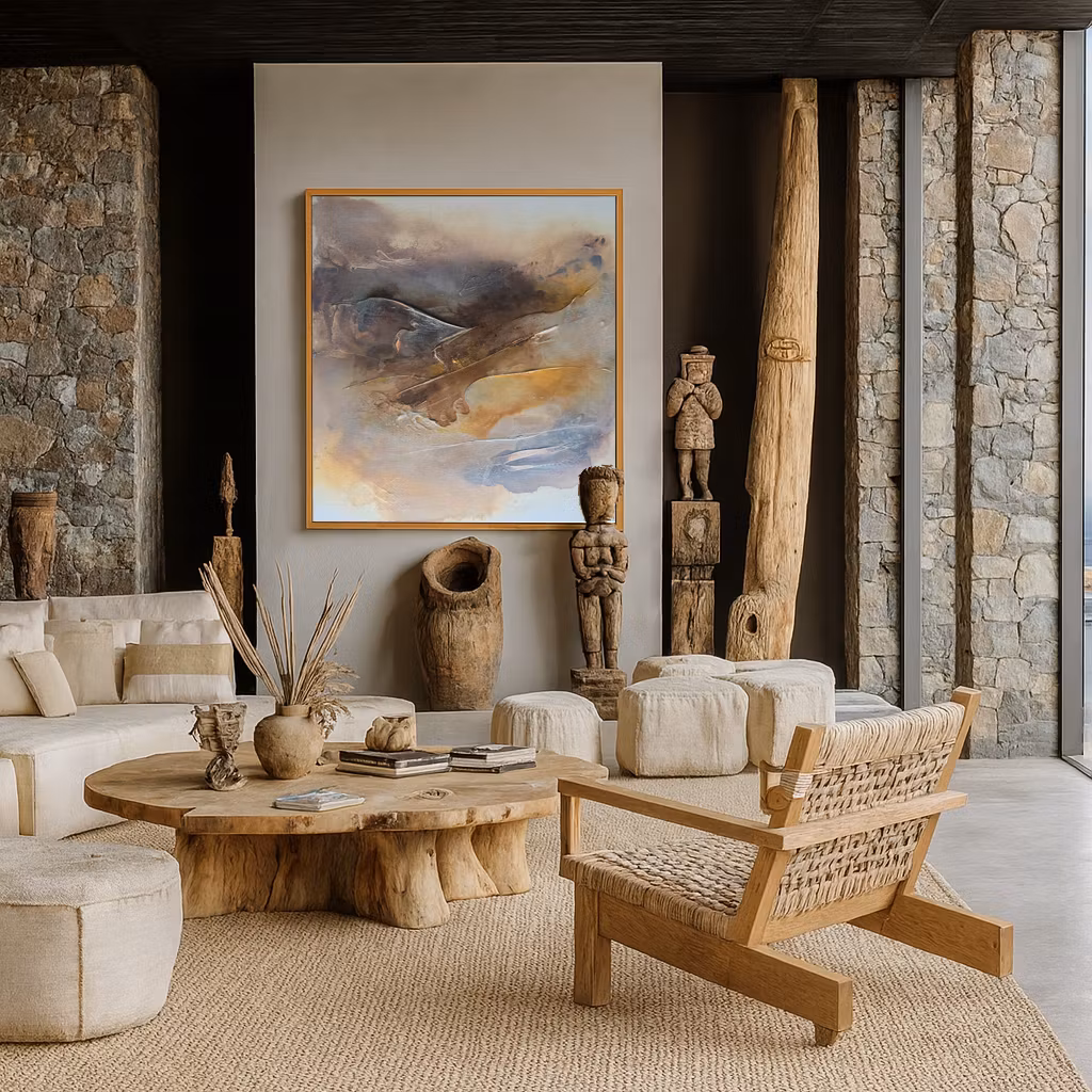 Veins of Earth, "Hushed Canyon" - Originalmålning, 60x60cm