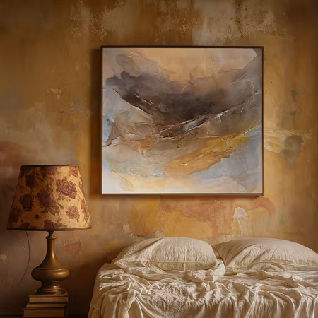 Veins of Earth, "Golden Rift" - Originalmålning, 70x70cm