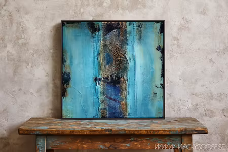 "Rust & Cracks" - Originalmålning, 50x50cm