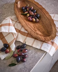 Träfat med vågiga kanter, 40cm