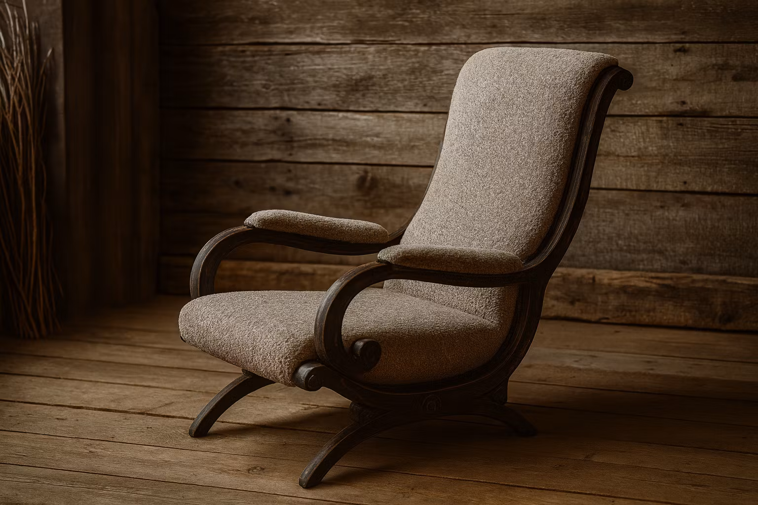 Fåtöljer 1800/1900-tal, senare bemålad och klädd