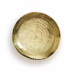 Handgjord hamrad skål, Mässingfärgad