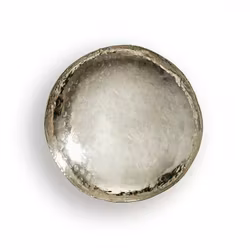 Handgjord hamrad metallskål, Silver