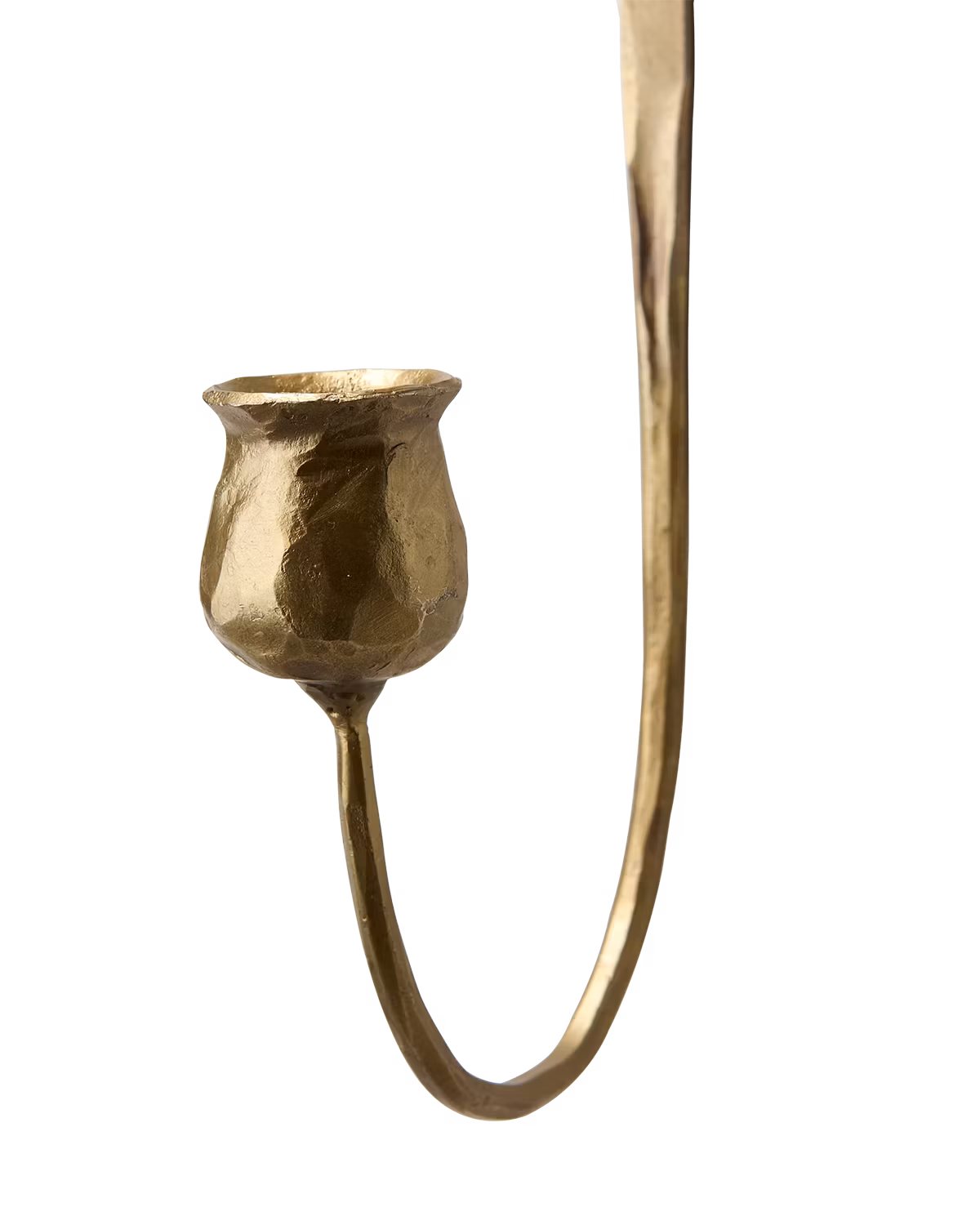 Handgjord väggljusstake med rosett, 46cm