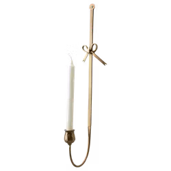 Handgjord väggljusstake med rosett, 57cm