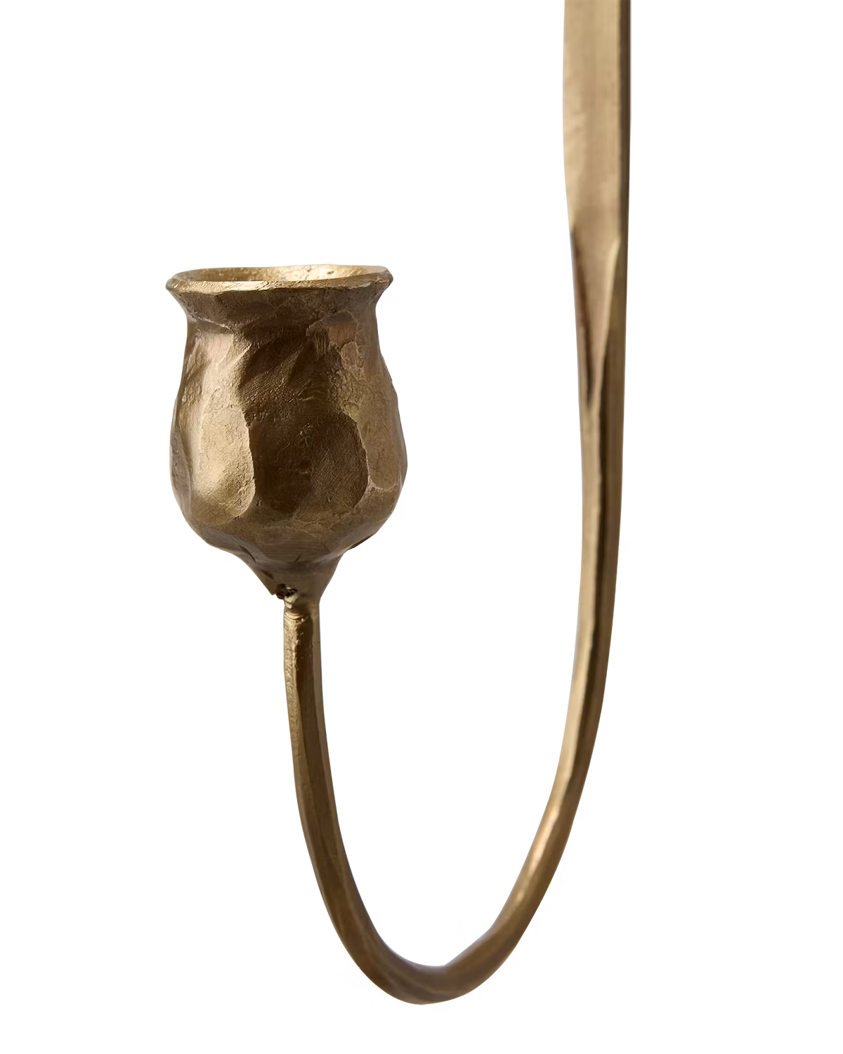 Handgjord väggljusstake med rosett, 57cm