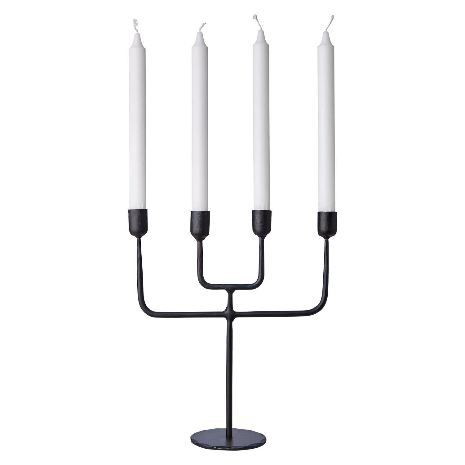 Handgjord kandelaber i järn, 4 ljus