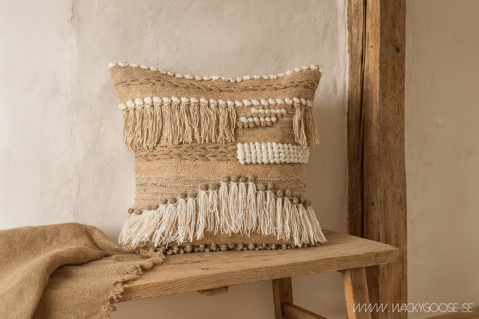 Kuddfodral av ull och bomull