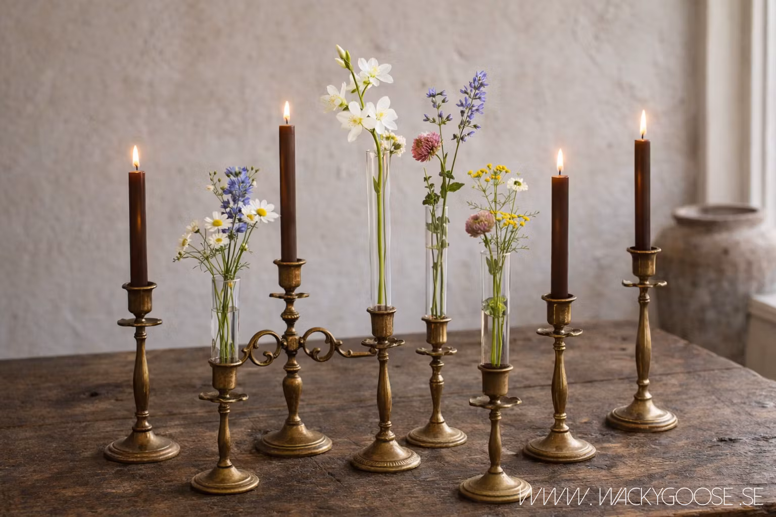 Vas för ljusstake 2-pack, 20cm