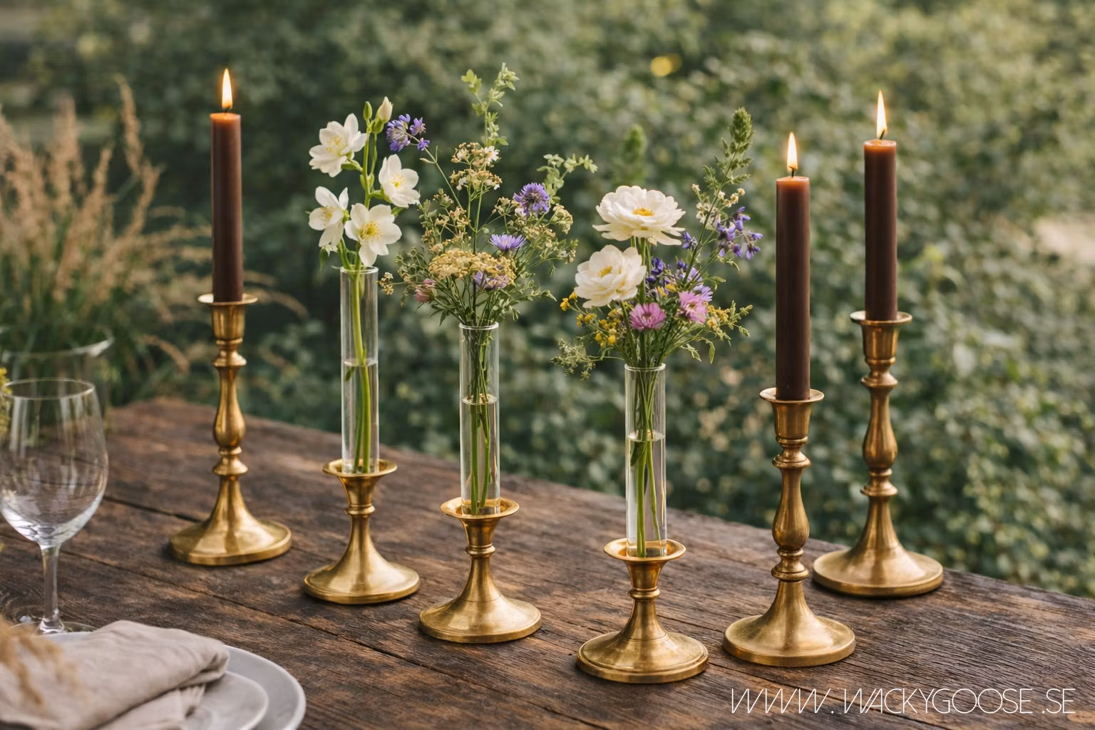 Vas för ljusstake 2-pack, 20cm