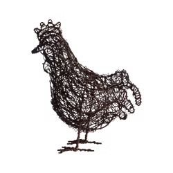 Handgjord höna i järn