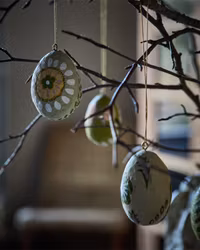 Handgjorda äggdekorationer att hänga, 4-pack