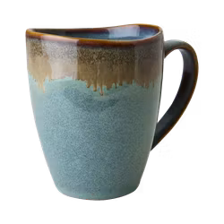 Kopp i stengods, 4-pack, Grön/Brun