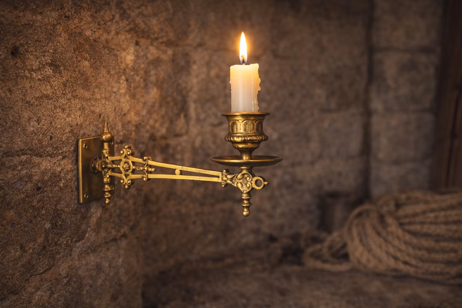 Väggljusstake, Mässingfärgad