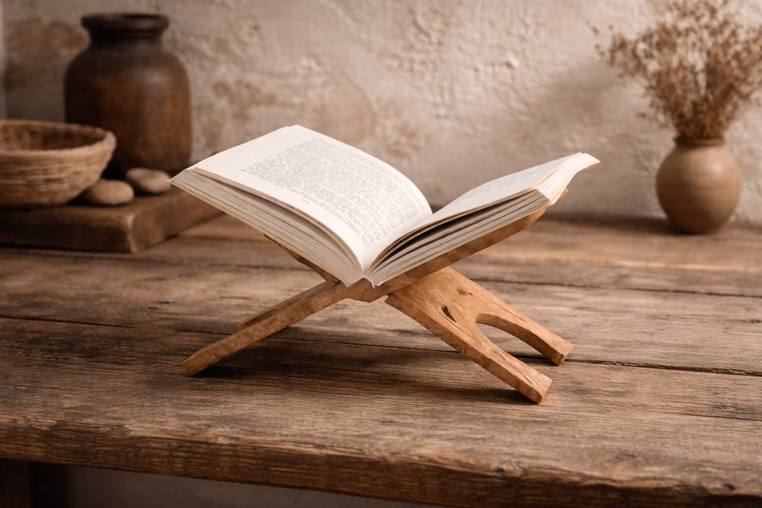 Handgjort, unikt bokställ av återbrukat trä