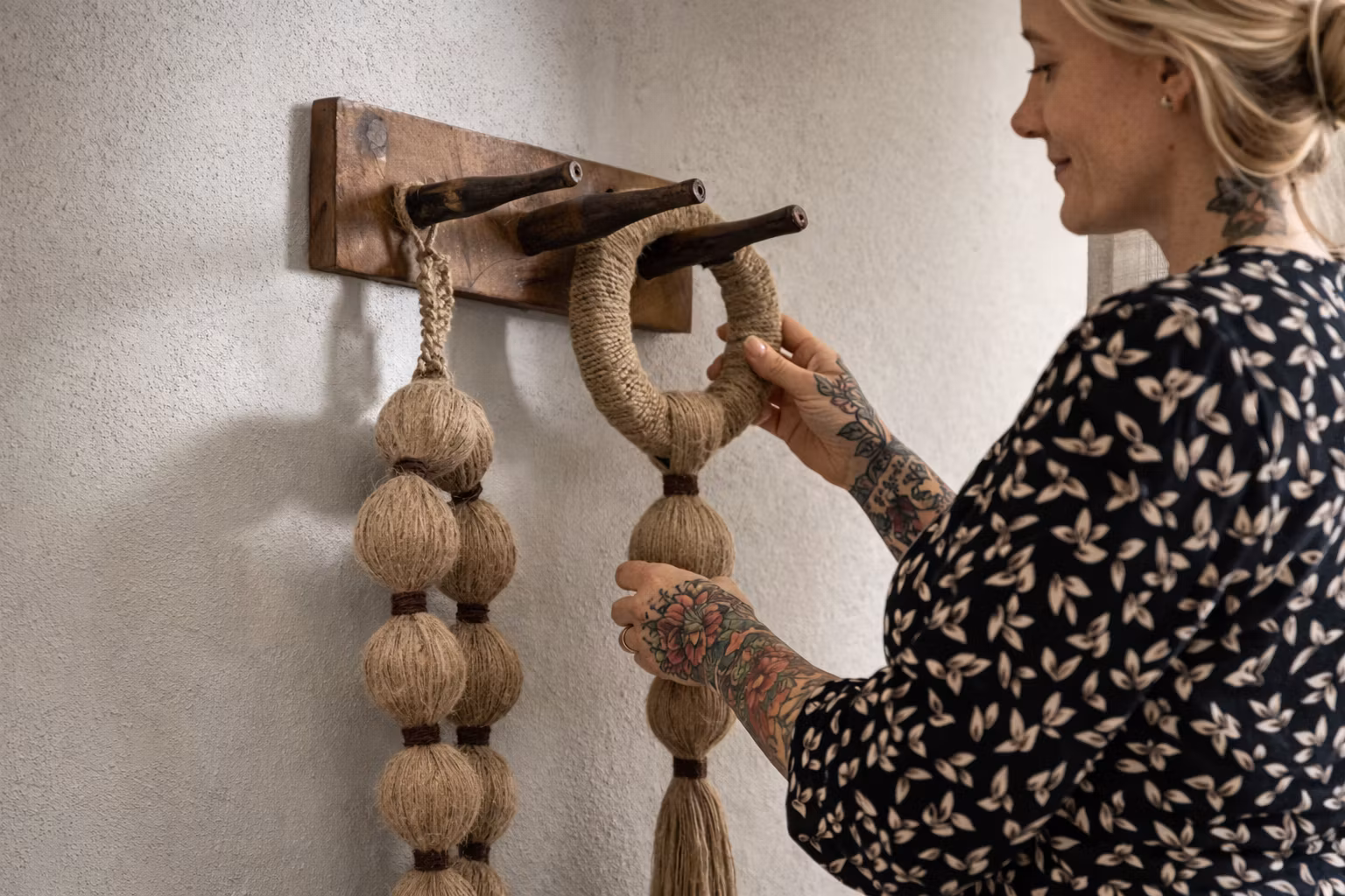 Handgjord unik knoppbräda