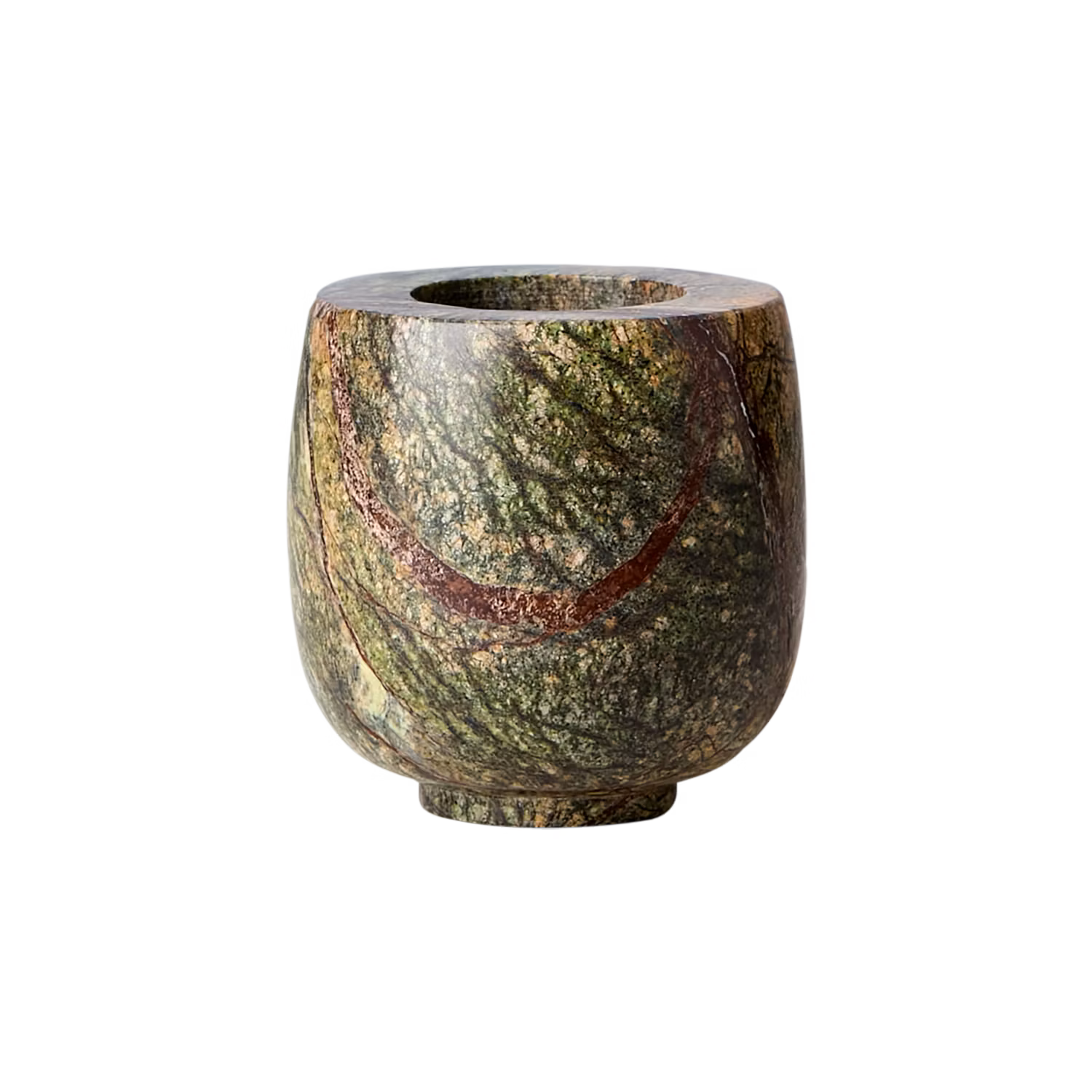 Vändbar, handgjord ljushållare, Grön