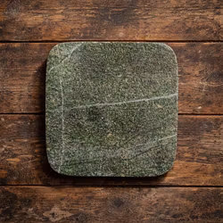 Handgjort fat i Forest Green marmor, Grön