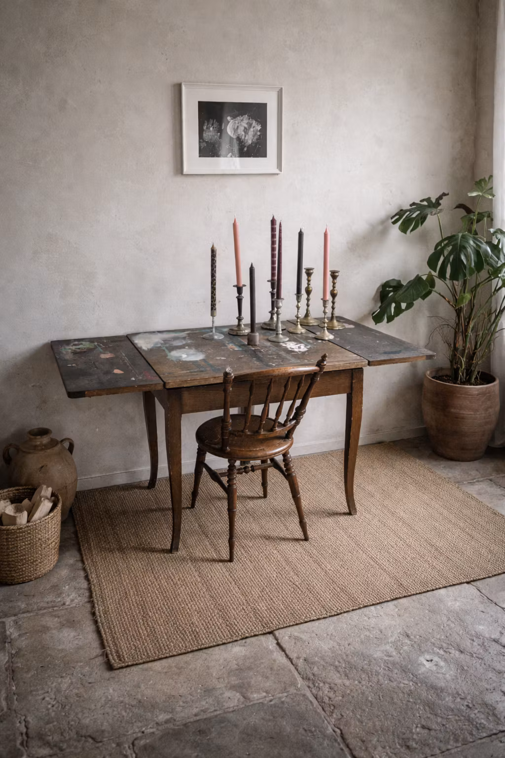 Matbord med utdragsgsskivor