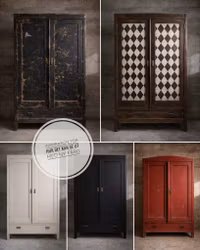 Stort skåp med klädstång invändigt