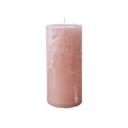 COTE NORD Handgjort Blockljus, Ø7xH15 cm, Dimrosa