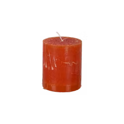 COTE NORD Handgjort Blockljus, Ø7xH7.5 cm, Mörkorange