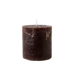 COTE NORD Handgjort Blockljus, Ø7xH7.5 cm, Brun